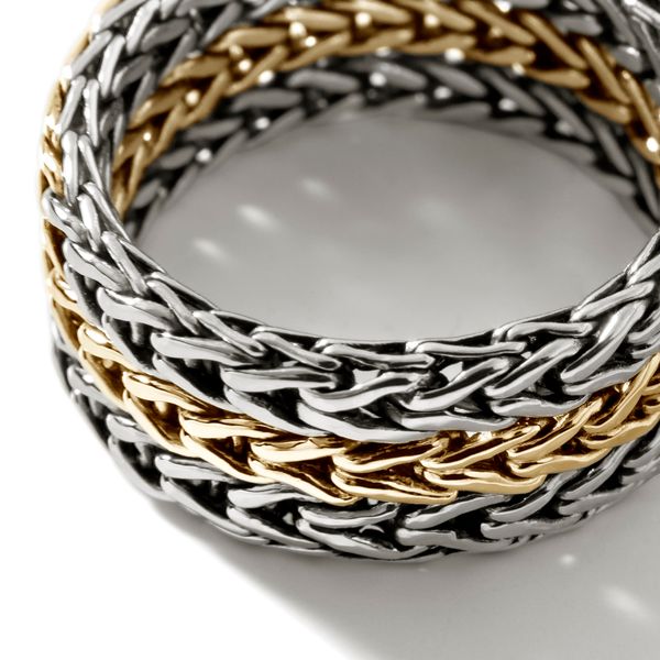 John Hardy Icon Link 18K Gold & Sterling Silver 9mm Band Ring Size 7 Image 3 Bradley's Jewelers Jacksonville, NC