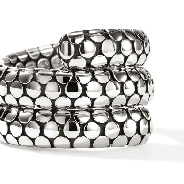 John Hardy Dot Sterling Silver Double Coil Ring Size 8 Image 3 Bradley's Jewelers Jacksonville, NC