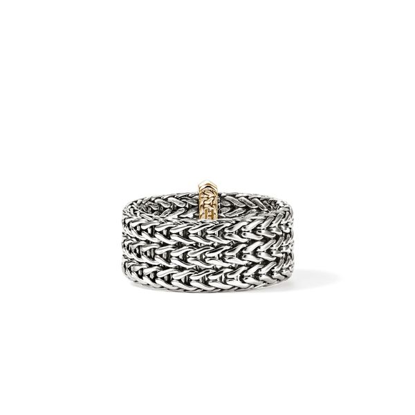 John Hardy Icon Link 14K Gold & Sterling Silver 9mm Band Ring Image 2 Bradley's Jewelers Jacksonville, NC
