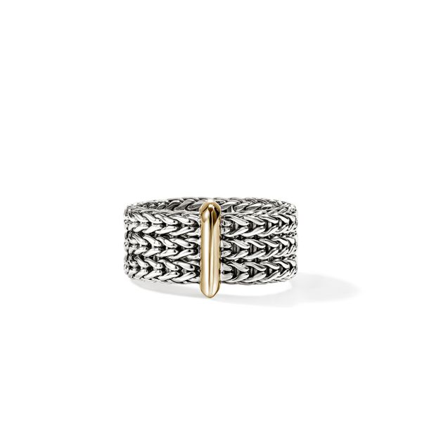 John Hardy Icon Link 14K Gold & Sterling Silver 9mm Band Ring Bradley's Jewelers Jacksonville, NC