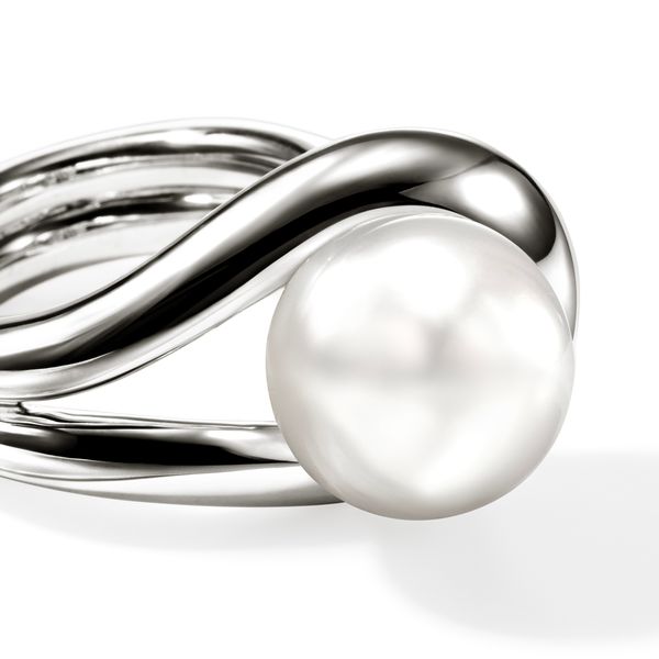 John Hardy Surf Sterling Silver Pearl Ring | Freshwater Pearl Size 7 Image 4 Bradley's Jewelers Jacksonville, NC