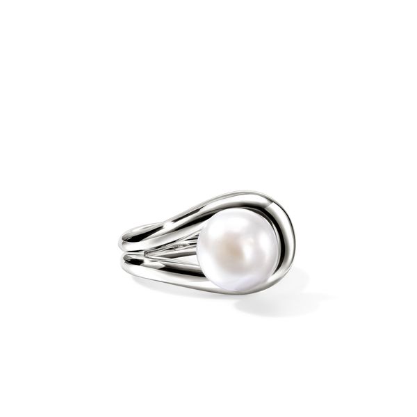 John Hardy Surf Sterling Silver Pearl Ring | Freshwater Pearl Size 7 Bradley's Jewelers Jacksonville, NC