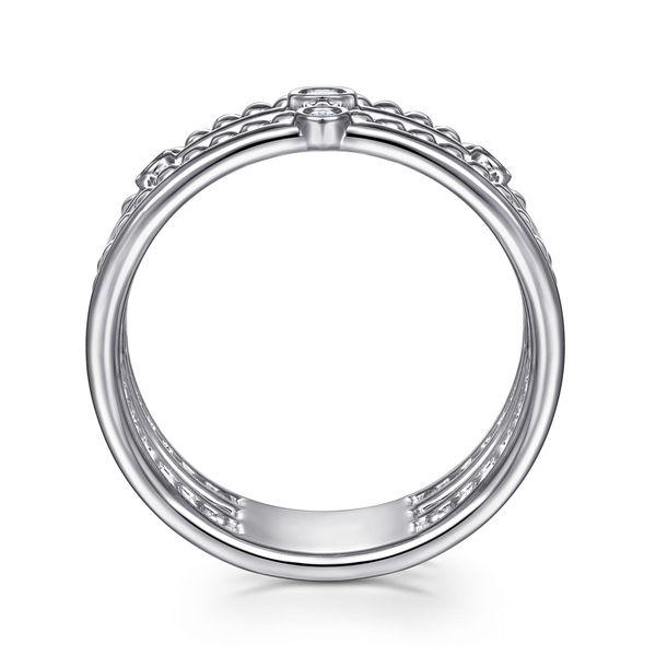 Gabriel & Co. Sterling Silver Bujukan Diamond Stackable Ring Image 2 Bradley's Jewelers Jacksonville, NC