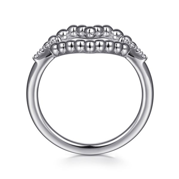 Gabriel & Co. Sterling Silver Bujukan Heart Diamond Ring Image 2 Bradley's Jewelers Jacksonville, NC