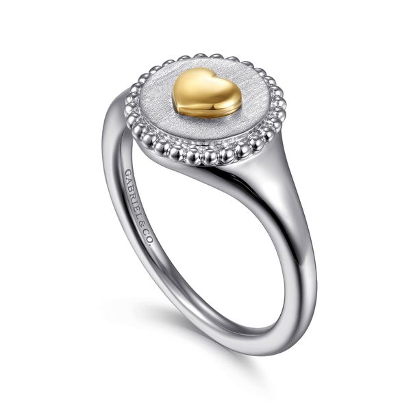 Gabriel & Co. 14K Yellow Gold & Sterling Silver Bujukan Heart Ring Image 2 Bradley's Jewelers Jacksonville, NC