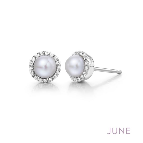 Lafonn Cultured Freshwater Pearl and Diamond Earrings 0.34 CTW Bradley's Jewelers Jacksonville, NC