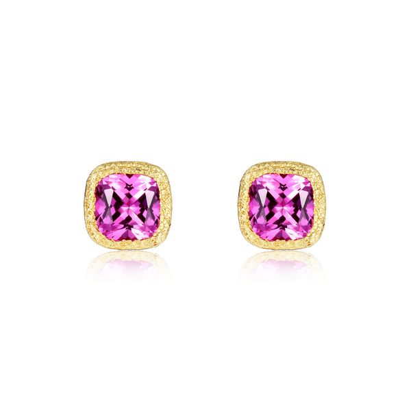 2.48 CTW Purple Lab-Grown Sapphire Solitaire Stud Earrings Bradley's Jewelers Jacksonville, NC