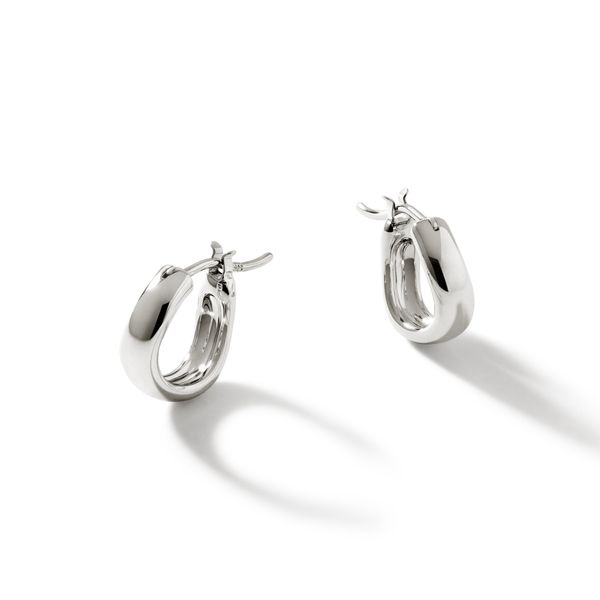 John Hardy Sterling Silver Surf Extra Small Hoop Earrings | 12MM Bradley's Jewelers Jacksonville, NC