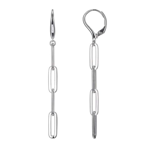 Charles Garnier 5MM Paperclip Chain Sterling Silver Earrings Bradley's Jewelers Jacksonville, NC
