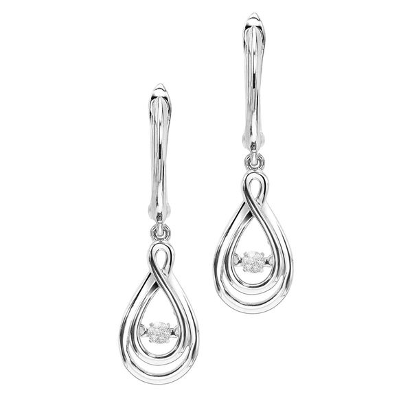 White Sterling Silver Diamond Earrings | 0.05 CTW Round Diamonds Bradley's Jewelers Jacksonville, NC