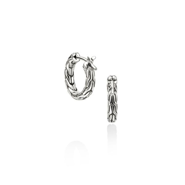 John Hardy Essentials 14mm Sterling Silver Hoop Earrings Bradley's Jewelers Jacksonville, NC