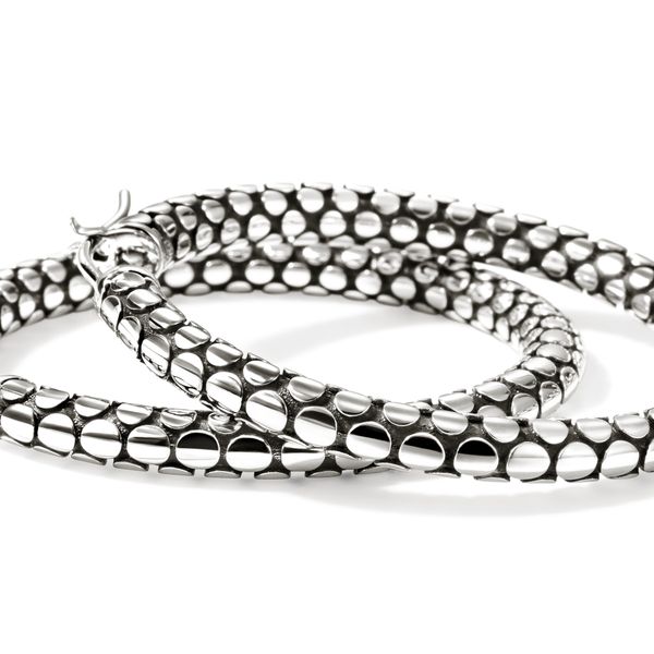 John Hardy Dot 37mm Sterling Silver Hoop Earrings Image 2 Bradley's Jewelers Jacksonville, NC