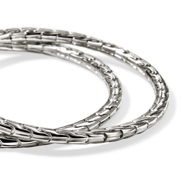 John Hardy Essentials 39mm Sterling Silver Hoop Earrings Image 2 Bradley's Jewelers Jacksonville, NC
