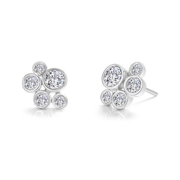 Lafonn Bubble Cluster Stud Earrings 0.94 CTW Bradley's Jewelers Jacksonville, NC
