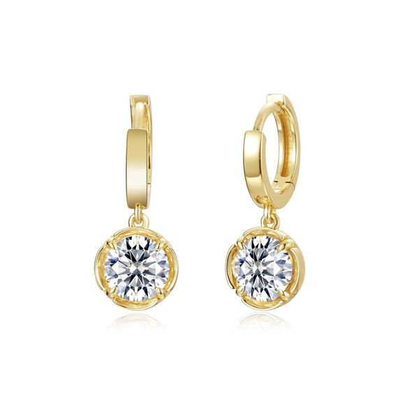Lafonn Blossom Cradle Collection Drop-On Huggie Earrings 2.06 CTW Bradley's Jewelers Jacksonville, NC