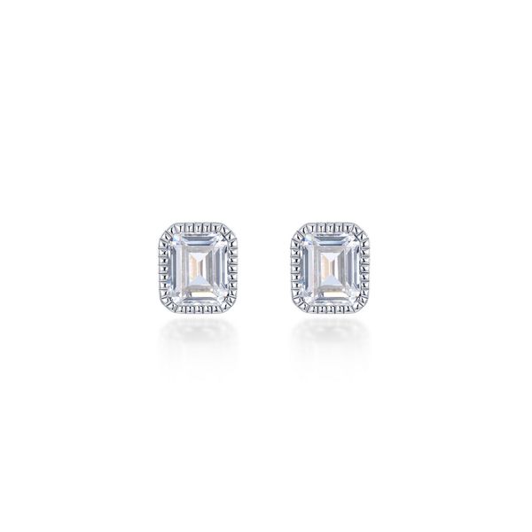 Lafonn April Birthstone Simulated Diamond Stud Earrings 1.76 CTW Bradley's Jewelers Jacksonville, NC