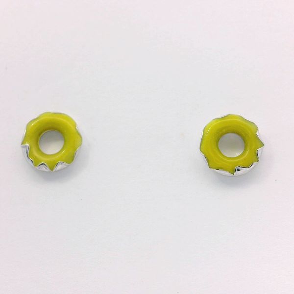 Sterling Silver Lume Lemon Yellow Glow Donut Stud Earrings Bradley's Jewelers Jacksonville, NC