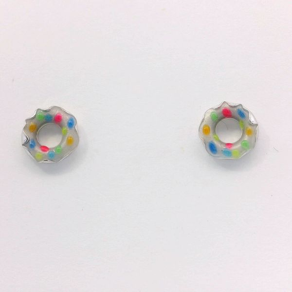 Sterling Silver Lume Glow Sprinkle Donut Stud Earrings Bradley's Jewelers Jacksonville, NC