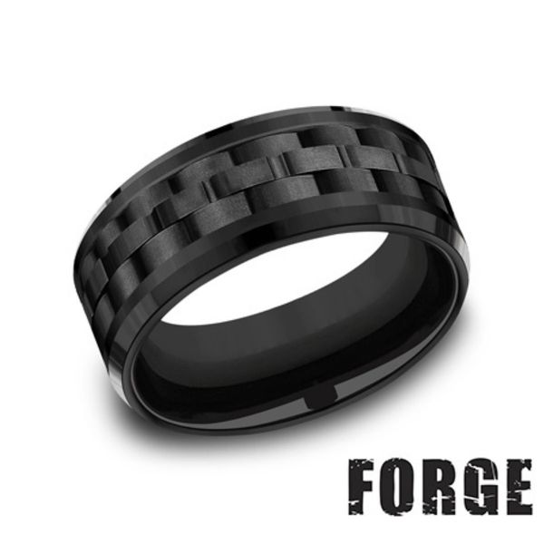 Forge Black Titanium Micro Link Wedding Band Size 10 Bradley's Jewelers Jacksonville, NC