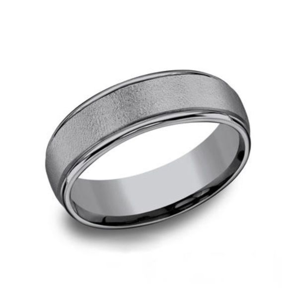 Forge Grey Tantalum Wirebrushed Wedding Band 6mm Size 9 Bradley's Jewelers Jacksonville, NC