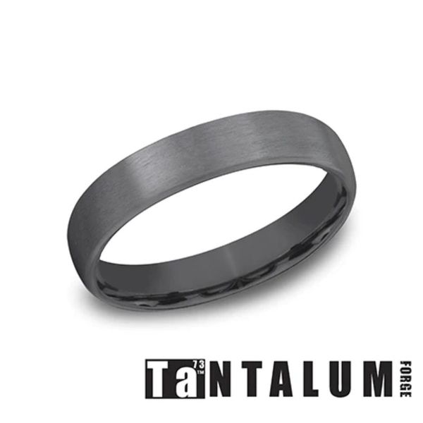 Forge Black Tantalum Satin Tiffany Wedding Band 4.5mm Size 9 Bradley's Jewelers Jacksonville, NC