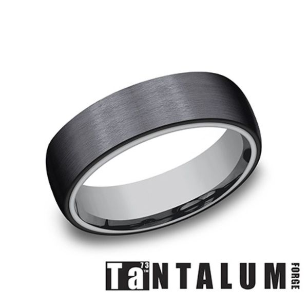 Forge Black Tantalum Satin Wedding Band 6.5mm Size 10 Bradley's Jewelers Jacksonville, NC