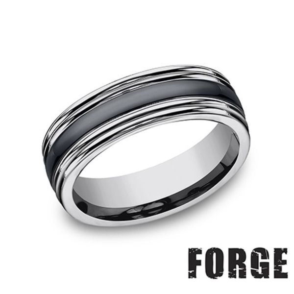 Forge Tungsten Men's Wedding Band 7mm Comfort Fit Size 9 Bradley's Jewelers Jacksonville, NC