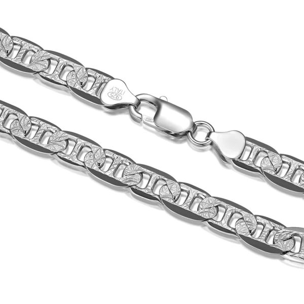 Ethos Sterling Silver Italian Marine Link Bracelet 8.5