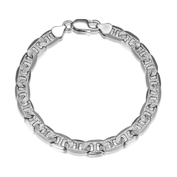 Ethos Sterling Silver Italian Marine Link Bracelet 8.5
