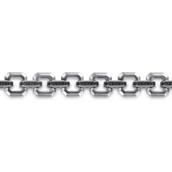 Gabriel & Co Sterling Silver Black Spinel Bracelet Contemporary Collection Length 8.5 Image 2 Bradley's Jewelers Jacksonville, NC