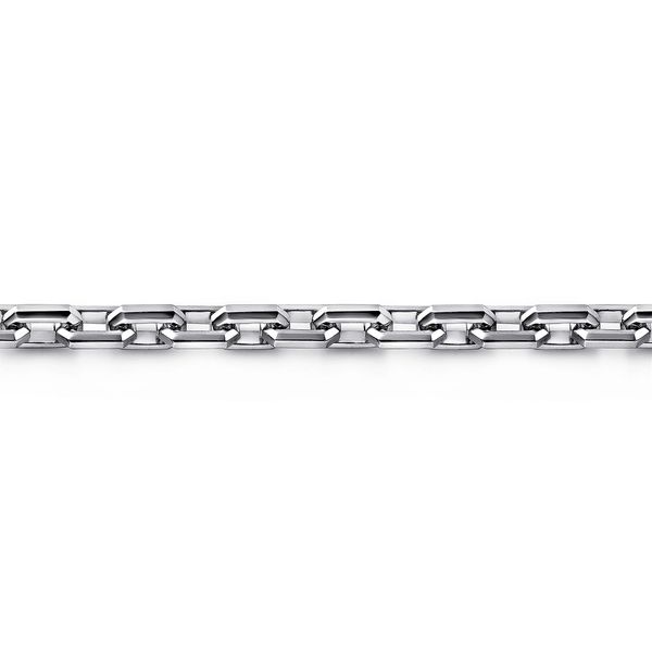 Gabriel & Co Sterling Silver Faceted Chain Bracelet Classic Collection Length 8 Image 2 Bradley's Jewelers Jacksonville, NC