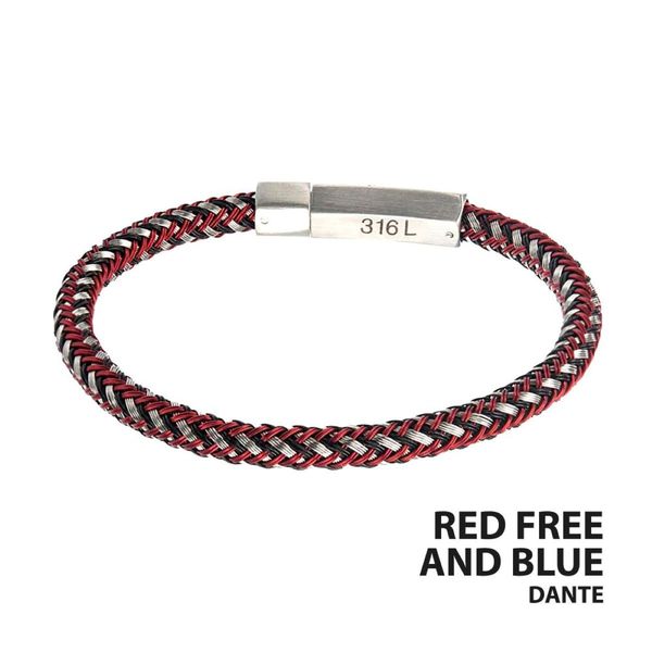 Red and White Woven Rubber Bracelet Bradley's Jewelers Jacksonville, NC