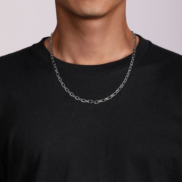 Gabriel & Co Sterling Silver Faceted Chain Necklace Image 3 Bradley's Jewelers Jacksonville, NC
