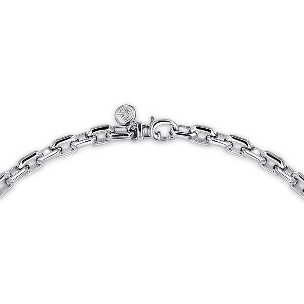 Gabriel & Co Sterling Silver Faceted Chain Necklace Image 5 Bradley's Jewelers Jacksonville, NC