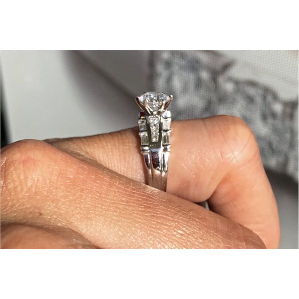 18K White Gold Channel Diamond Engagement Ring Setting Image 4 Brax Jewelers Newport Beach, CA
