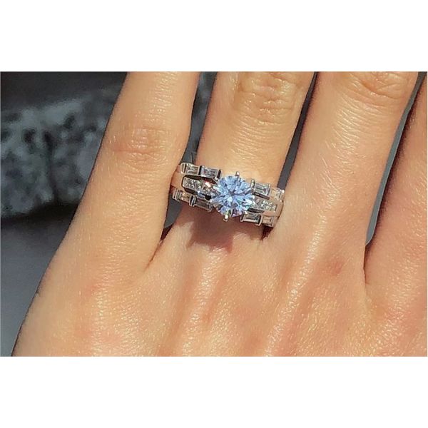 18K White Gold Channel Diamond Engagement Ring Setting Brax Jewelers Newport Beach, CA