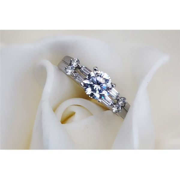 18 Karat White Gold Diamond Engagement Ring Setting Image 2 Brax Jewelers Newport Beach, CA