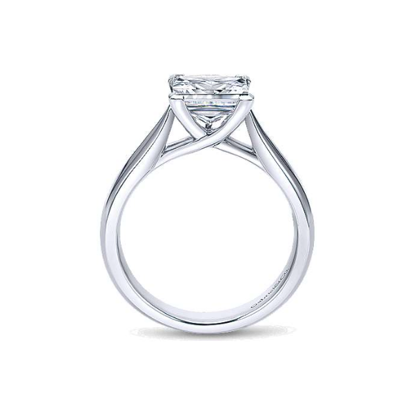 14 Karat White Gold Solitaire Engagement Ring Setting Image 3 Brax Jewelers Newport Beach, CA