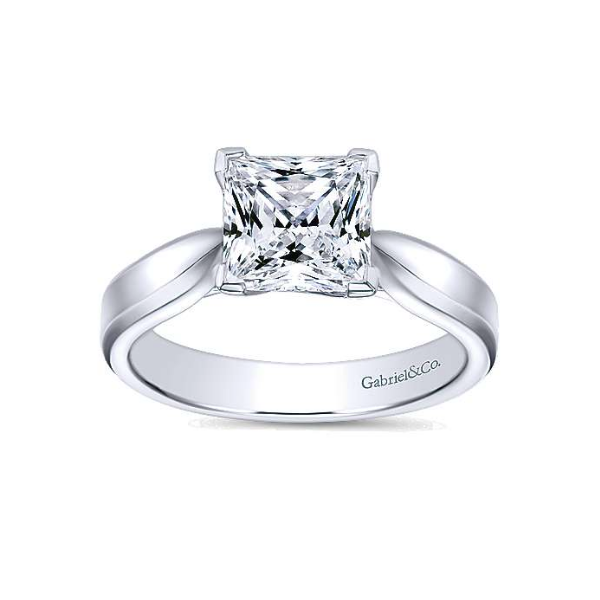 14 Karat White Gold Solitaire Engagement Ring Setting Brax Jewelers Newport Beach, CA