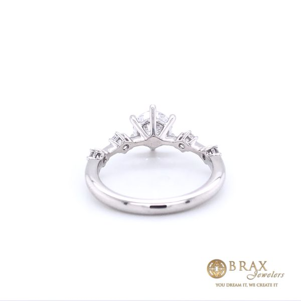 14K White Gold Diamond Engagement Ring Setting Image 3 Brax Jewelers Newport Beach, CA