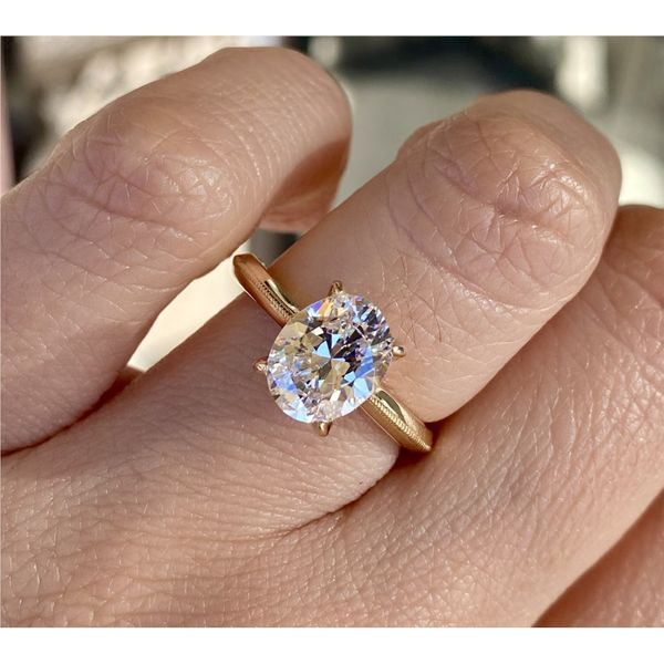 Lady's Solitaire Diamond Engagement Ring Setting Only 14 Karat Yellow Gold A005-02YM-FCYA - Brax jewelers Image 4 Brax Jewelers Newport Beach, CA