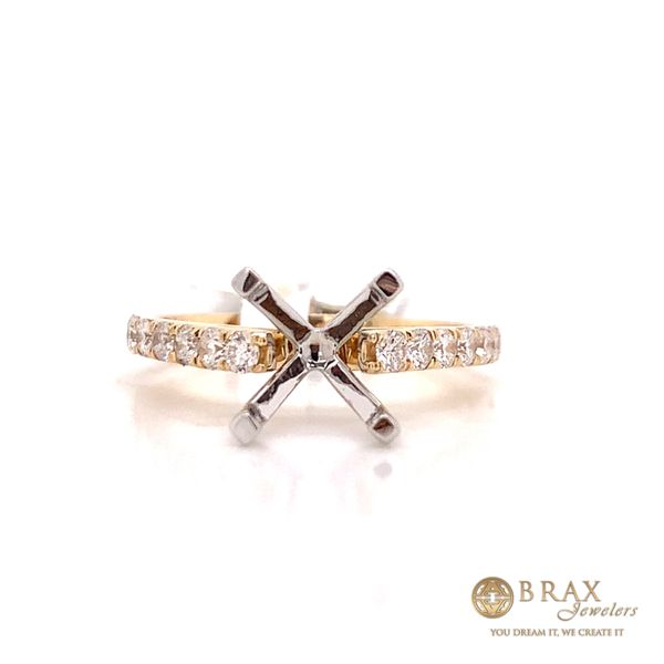 0.46 Lady's Diamond Engagement Ring Setting Only 14 Karat Yellow Gold R84763 - Brax jewelers Brax Jewelers Newport Beach, CA