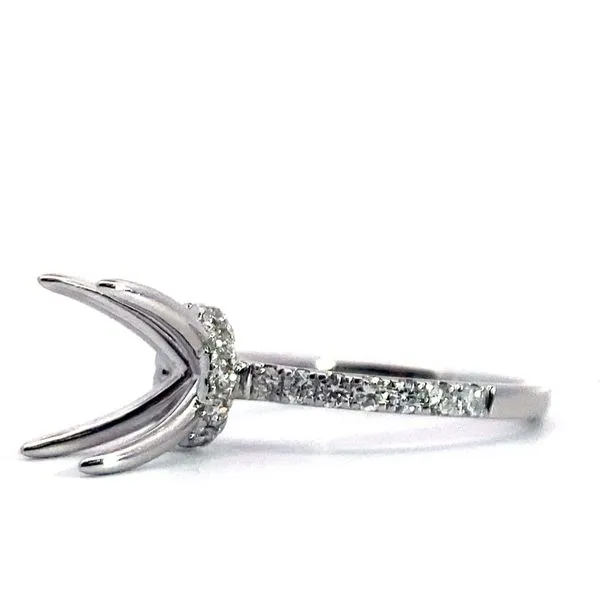 Lady's 14 Karat White Gold Setting Only With Approximatley 0.40Tw Round Natural Diamonds Image 3 Brax Jewelers Newport Beach, CA