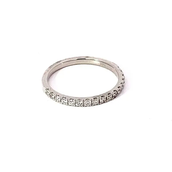 Lady's 14 Karat White Gold Wedding Band With 0.30Ct Round Natural Diamonds. Image 3 Brax Jewelers Newport Beach, CA