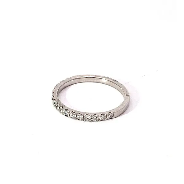 Lady's 14 Karat White Gold Wedding Band With 0.30Ct Round Natural Diamonds. Image 4 Brax Jewelers Newport Beach, CA