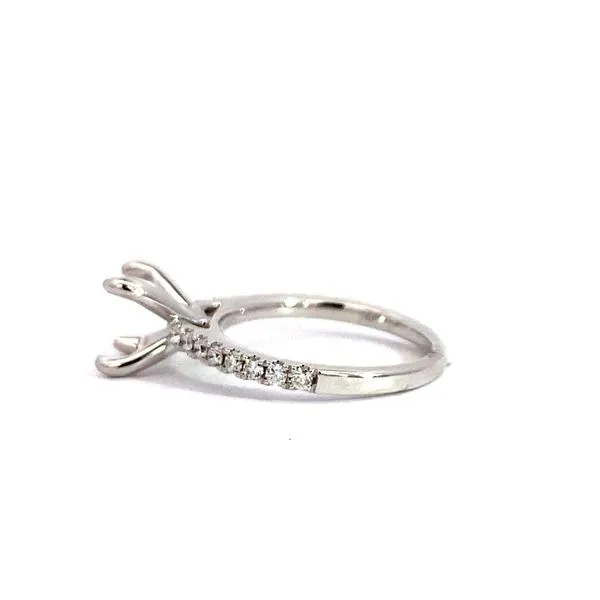 Lady's 14 Karat White Gold Setting Only With 0.34Tw Round G VS2 Natural Diamonds - Brax Jewelers Image 3 Brax Jewelers Newport Beach, CA