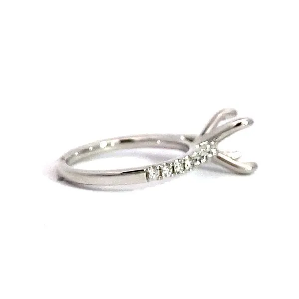 Lady's 14 Karat White Gold Setting Only With 0.34Tw Round G VS2 Natural Diamonds - Brax Jewelers Image 4 Brax Jewelers Newport Beach, CA