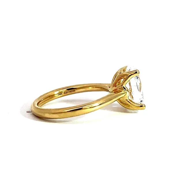 Lady's Solitaire Lotus Engagement Ring Setting Only 14 Karat Yellow Gold - Brax Jewelers Image 3 Brax Jewelers Newport Beach, CA