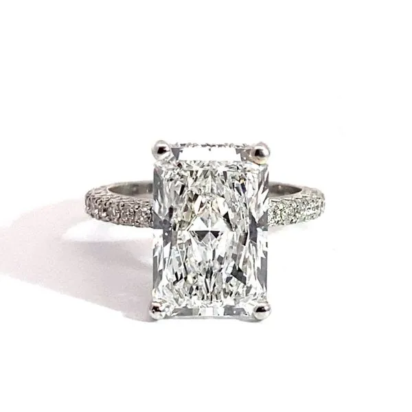 Pave Solitaire Engagement Ring - Setting Only Brax Jewelers Newport Beach, CA