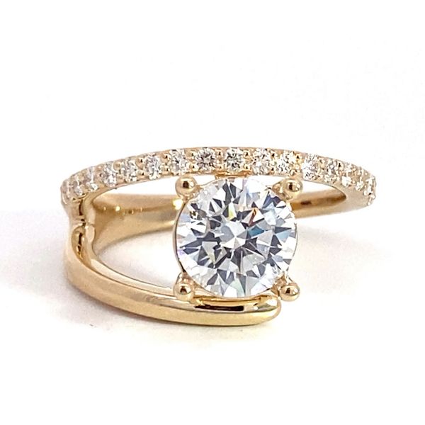 0.33 Natural Diamond Engagement Ring Setting Only 14 Karat Yellow Gold Image 3 Brax Jewelers Newport Beach, CA